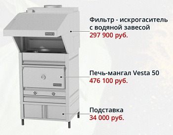 Печь-мангал 50 вариант комплектации базовая