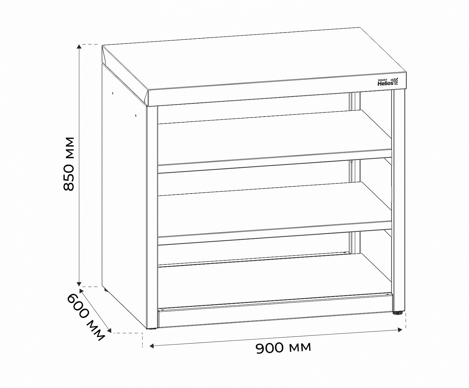 Модуль уличной кухни SMART-900 Стол арт.HS-KU02-S900